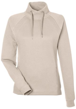 Ladies' Rhythm Waffle Cross-Neck Pullover