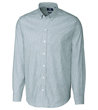 Stretch Oxford Stripe Mens Big and Tall Long Sleeve Dress Shirt