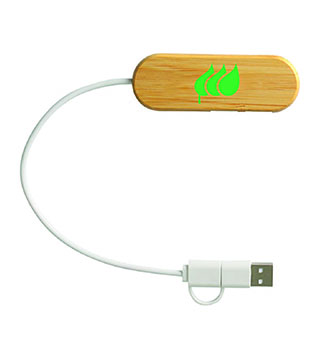 Bamboo Dual Port USB & Type-C Hub