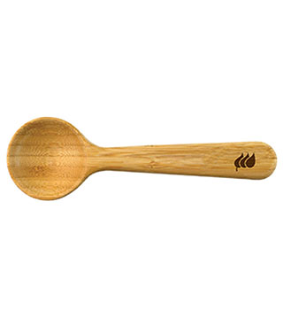 ICOL-B-046 - Bamboo Coffee Scoop with Built In Bag Clip