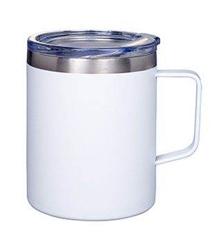ICOL-B-020 - 12 Oz. Insulated Stainless Steel Mug - White
