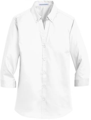 L665 - Ladies' 3/4-Sleeve SuperPro Twill Shirt